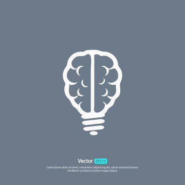 Beyin simge düz tasarım stil