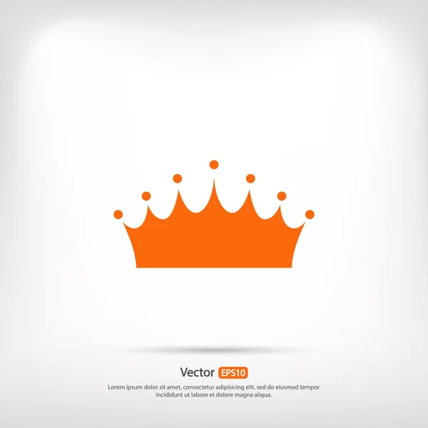 Crown  icon, Flat design style — Stock Vector