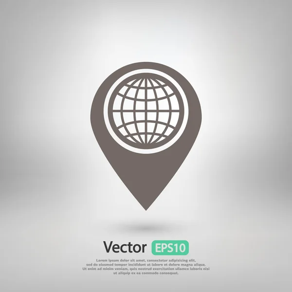 Icono de marca, puntero — Vector de stock