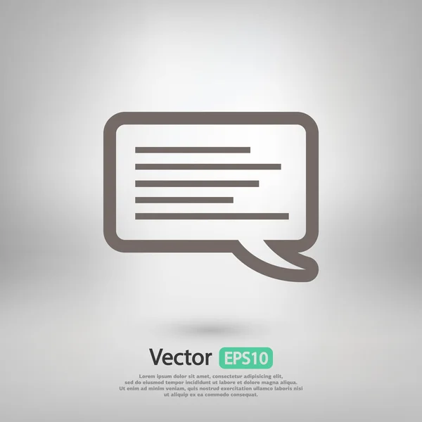 Beszéd buborék ikon — Stock Vector