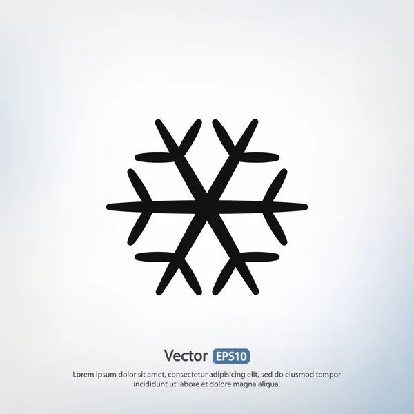 Snowflake flat icon — Stock Vector