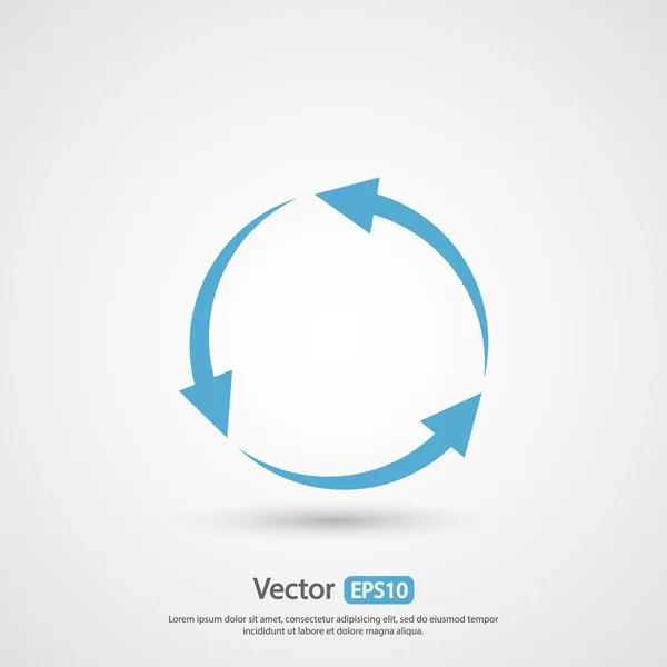 Flecha circular icono — Vector de stock