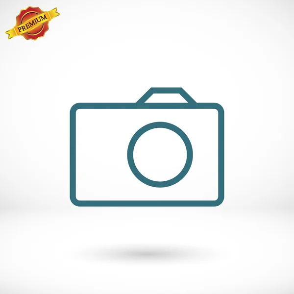 Platte pictogram van de camera — Stockvector