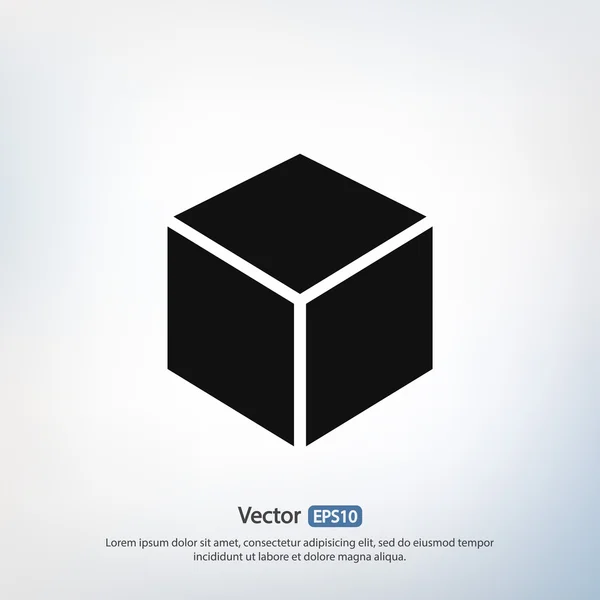 3D κύβου λογότυπο σχεδιασμό εικονίδιο — Διανυσματικό Αρχείο