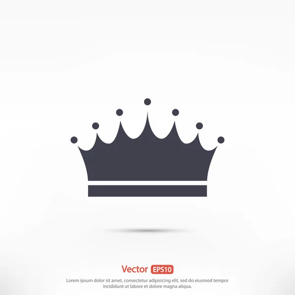 Crown  icon, Flat design style — Stock Vector