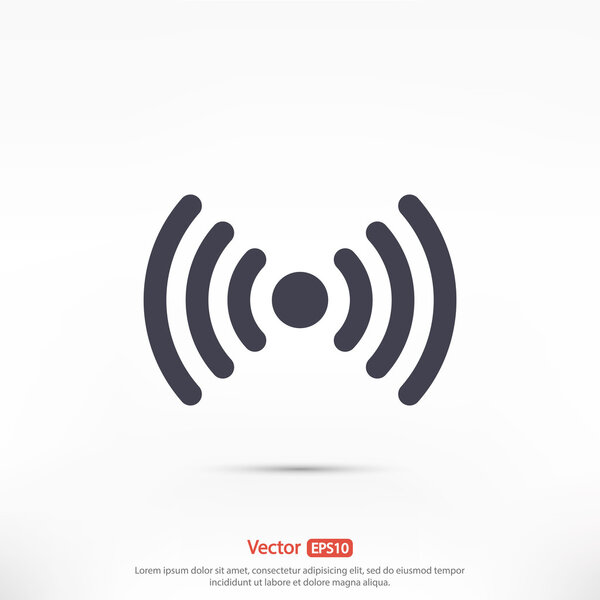 Беспроводная икона, стиль плоского дизайна
