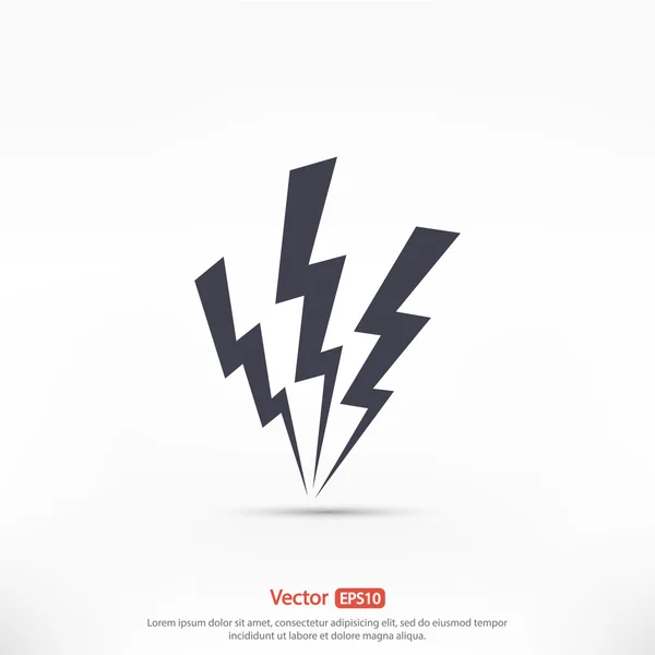 Lightning icon design — Stock Vector