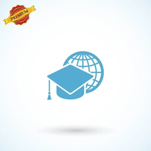Graduation cap icon — Stock Vector