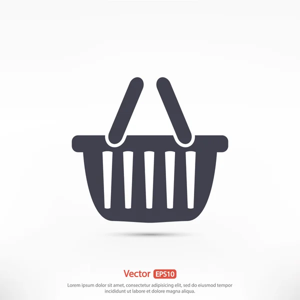 Icono de cesta de compra — Vector de stock