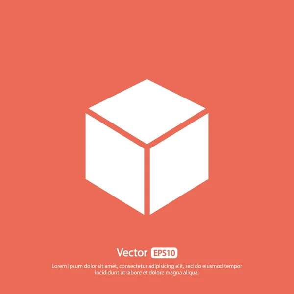 Icono de diseño del logotipo del cubo 3d — Vector de stock