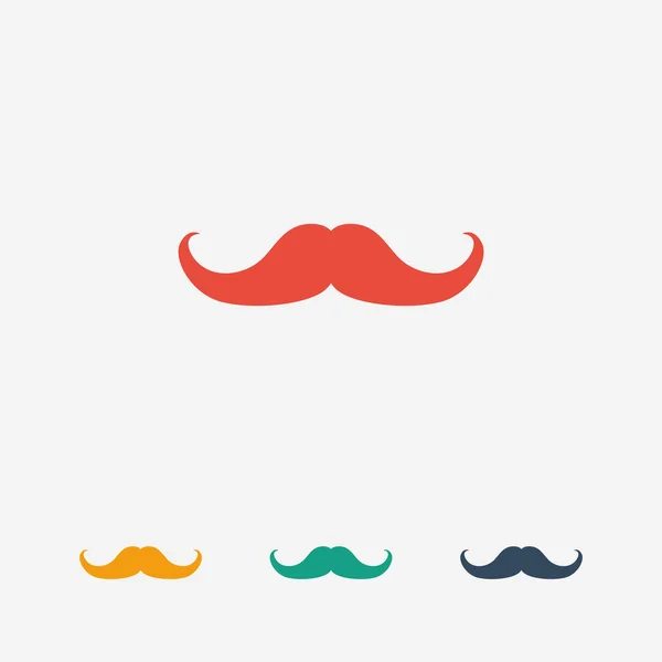 Mustache flat icon — Stock Vector