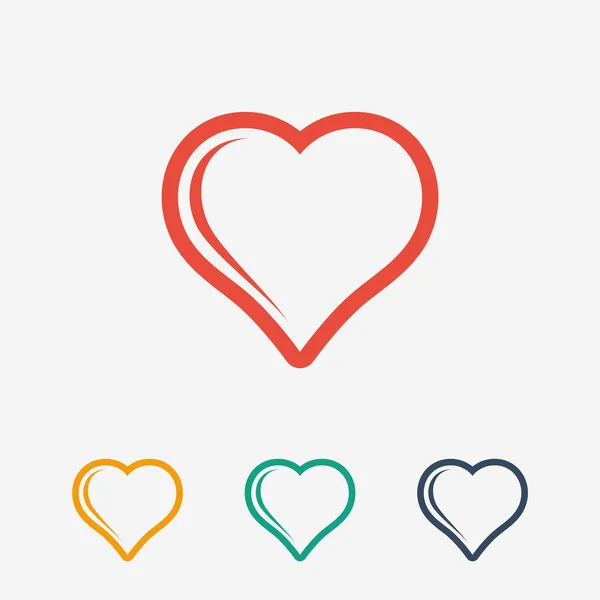 Heart icon, flat design — Stock Vector