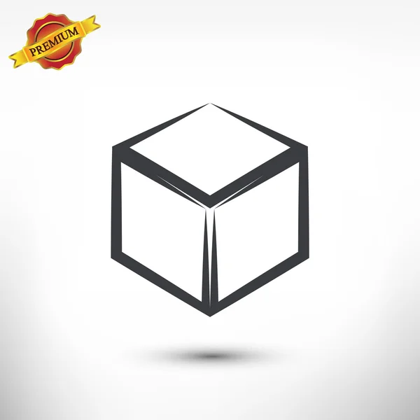 3d cube logo design icon — Stock Vector