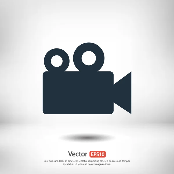 Icône de caméra vidéo — Image vectorielle