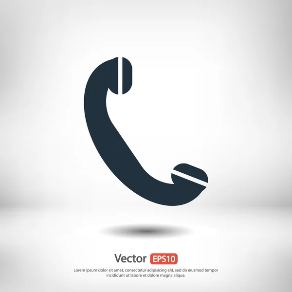 Telefoon, platte pictogram — Stockvector