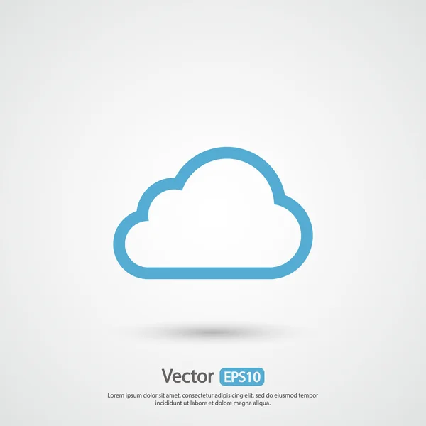 Nube Icono de diseño — Vector de stock