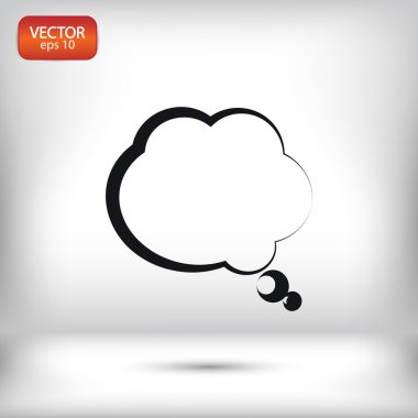 komik konuşma balonu simgesinin