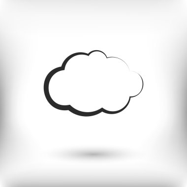 Bulut düz tasarım simgesi