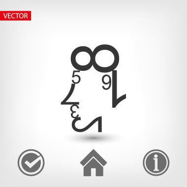 Verileri şekiller insan yüzü.