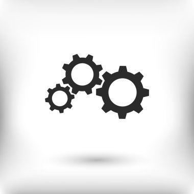 Gears'ı simgesi, düz tasarım stili