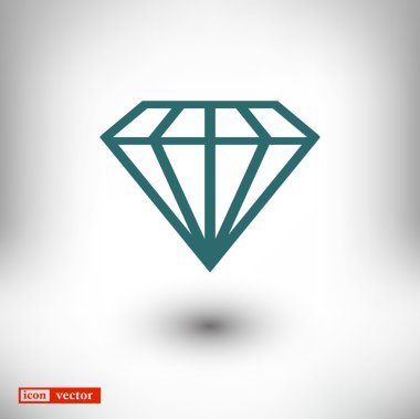 Elmas düz tasarım simgesi