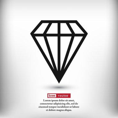 Elmas düz tasarım simgesi