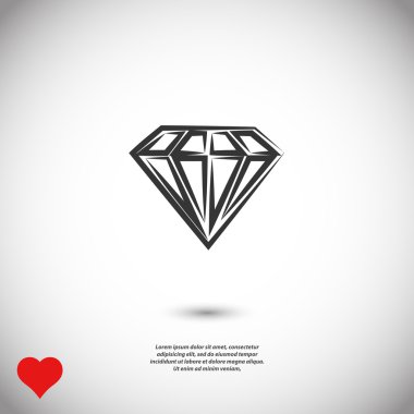 Elmas düz tasarım simgesi