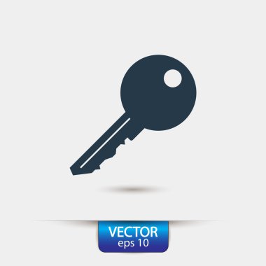 Anahtar simgesi, düz tasarım stili