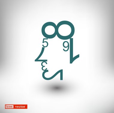 Verileri şekiller insan yüzü.