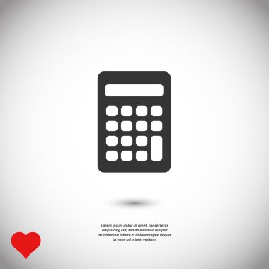 Hesap makinesi simge düz tasarım