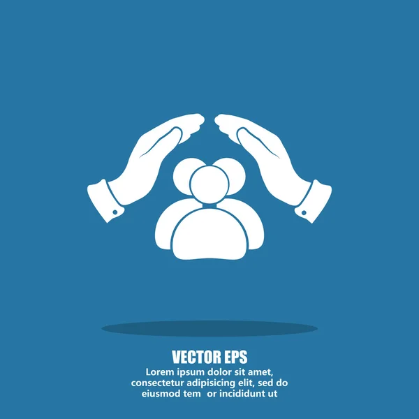 Safe design piatto persone — Vettoriale Stock