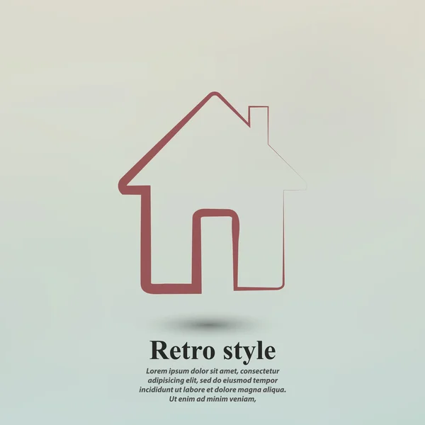 Ikon desain rata rumah - Stok Vektor