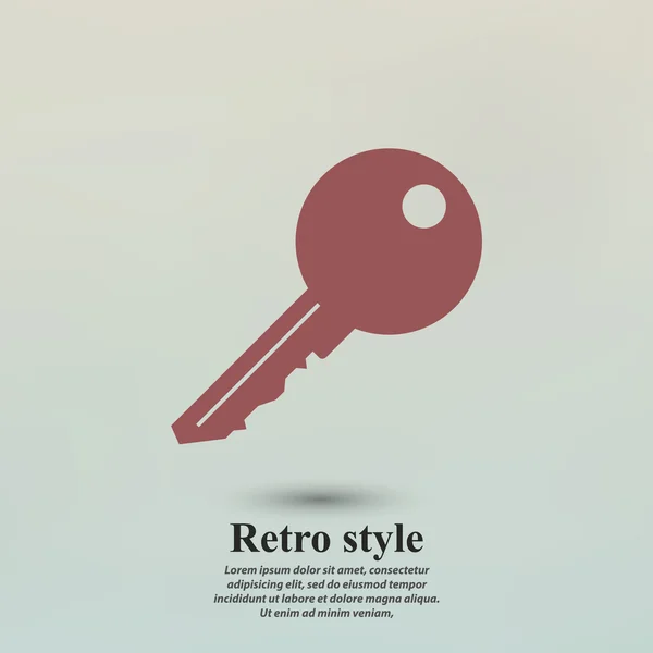 Иконка ключа, стиль плоского дизайна — стоковый вектор
