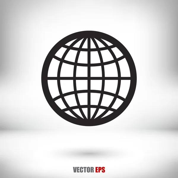 Globo Icono de diseño — Vector de stock