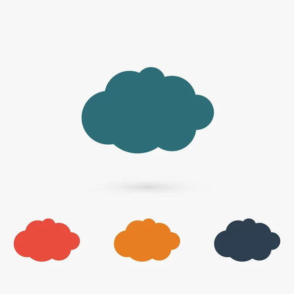 Nube icono de diseño plano — Vector de stock