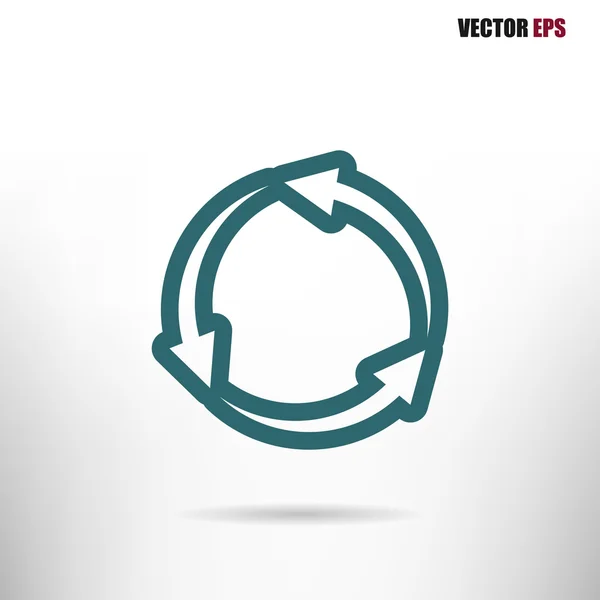 Flecha circular icono — Vector de stock