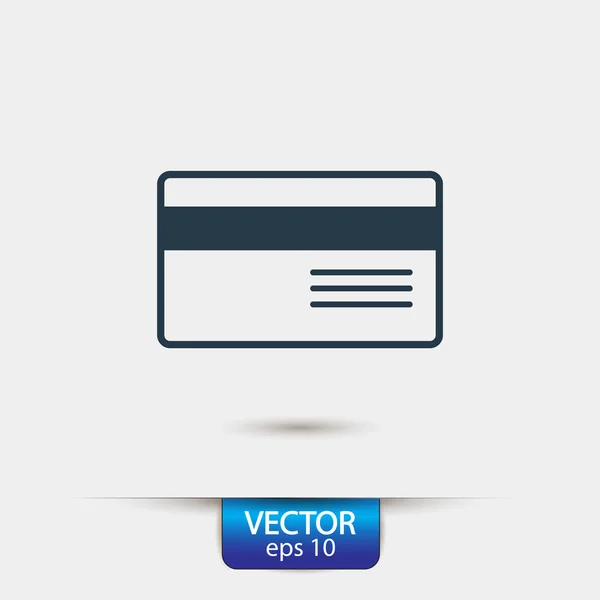 Ícone de cartão de crédito bancário — Vetor de Stock