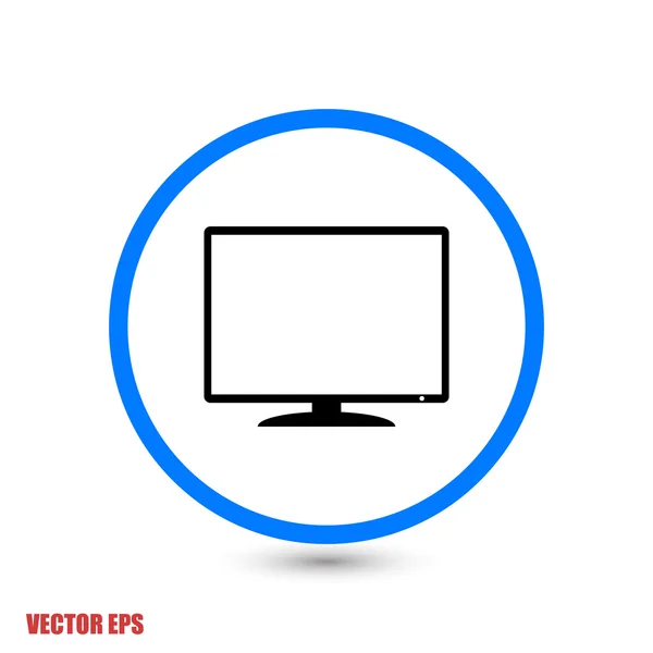 Monitor pictogram illustratie. — Stockvector