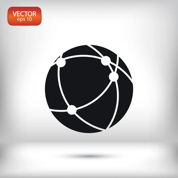 全球技术或社交网络图标 — Stock vektor