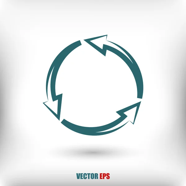 Kruhové šipky ikona — Stockový vektor