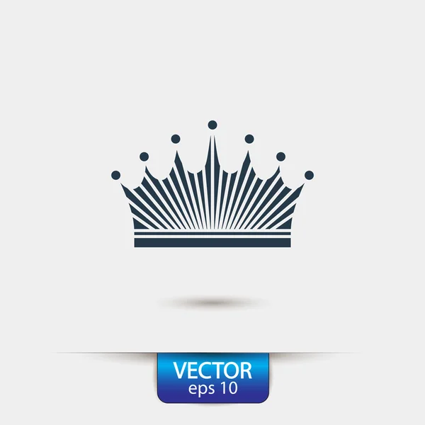 Crown  icon, Flat design style — Stock Vector