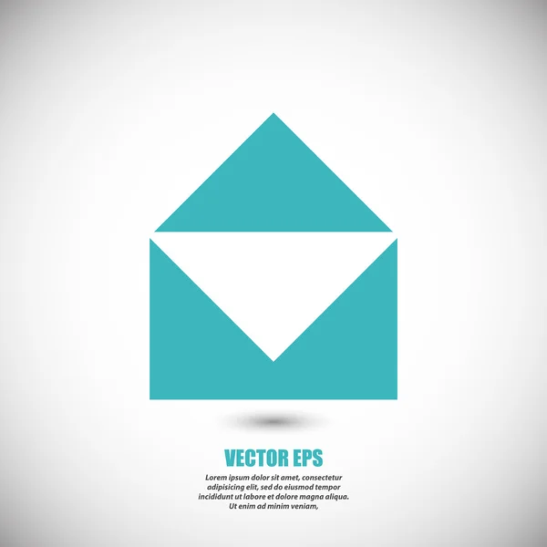 Ícone de design plano de correio — Vetor de Stock