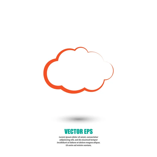 Icône design plat Cloud — Image vectorielle