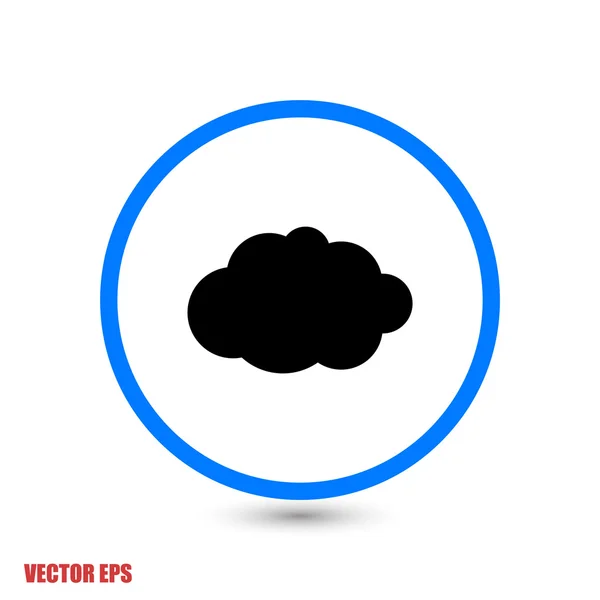 Ícone de design plano nuvem — Vetor de Stock