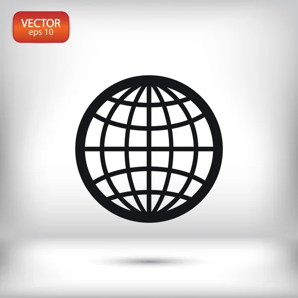 Globo Icono de diseño — Vector de stock