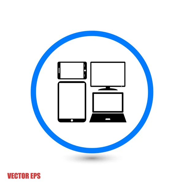 Conjunto de dispositivos electrónicos — Vetor de Stock