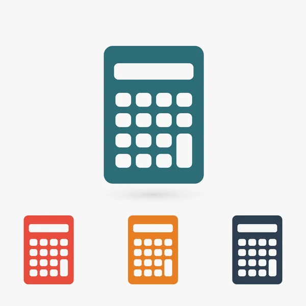 Icono de calculadora Diseño plano — Vector de stock