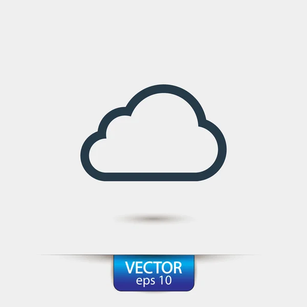 Cloud flat design icon — Stock Vector