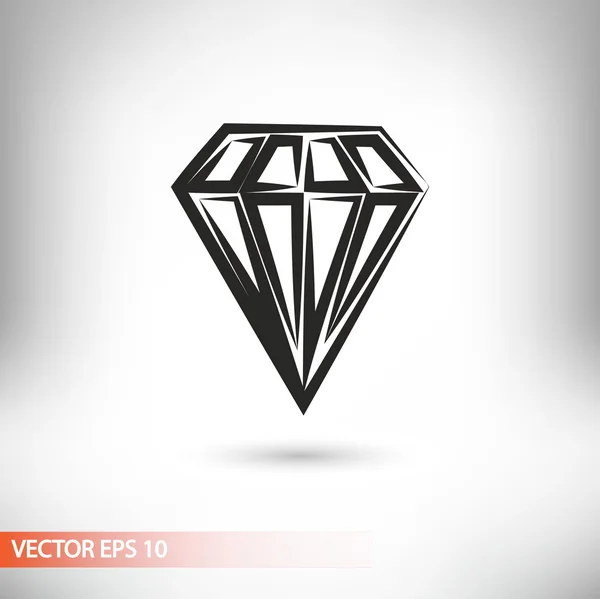 Diamond plochý design ikony — Stockový vektor