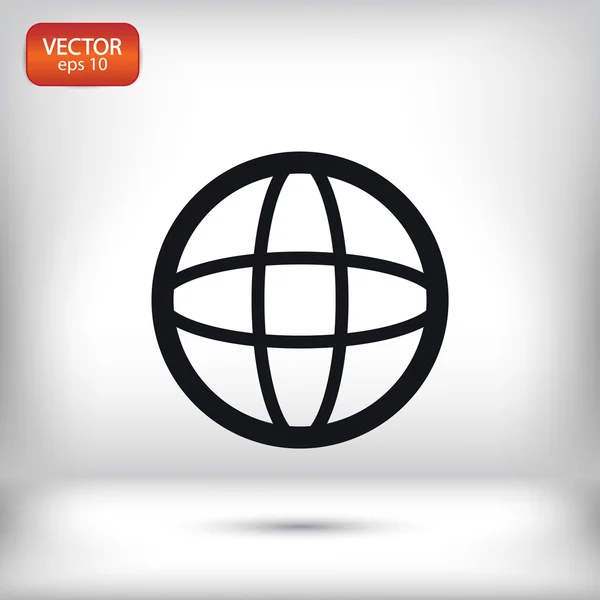 Conception icône globe — Image vectorielle